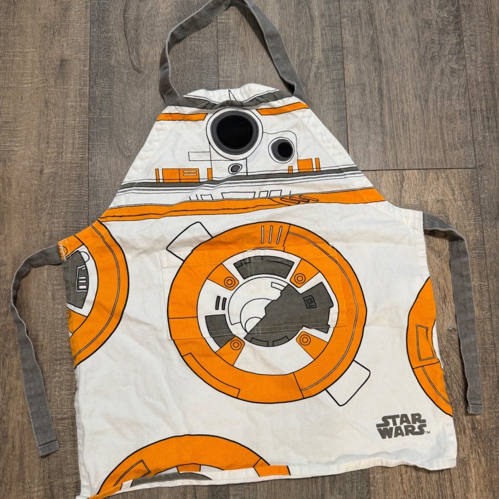 Williams Sonoma Star Wars BB-8 Kids‎ Apron White Orange Cotton 6098260